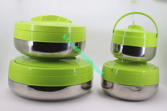 Πράσινο καλαθάκι με φαγητό ανοξείδωτου κάλυψης για το γραφείο 2L - ύφος Bento ικανότητας 10L