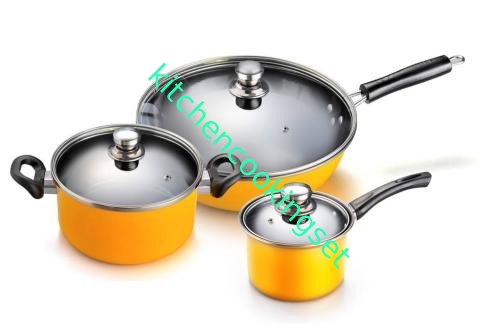 Ραβδί Cookware ανοξείδωτου συνήθειας μη, εύκολο καθαρίζοντας τα δοχεία και τα τηγάνια μη ραβδιών καθορισμένα